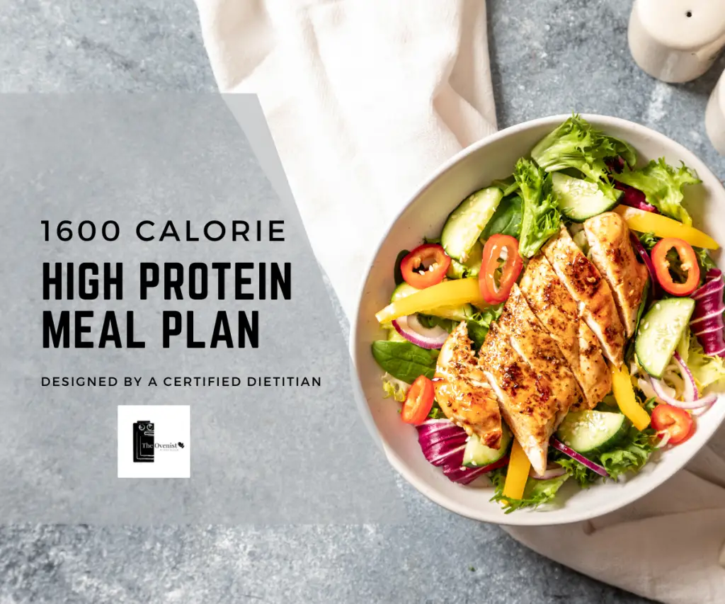 1600 Calorie High Protein Meal Plan THE OVENIST