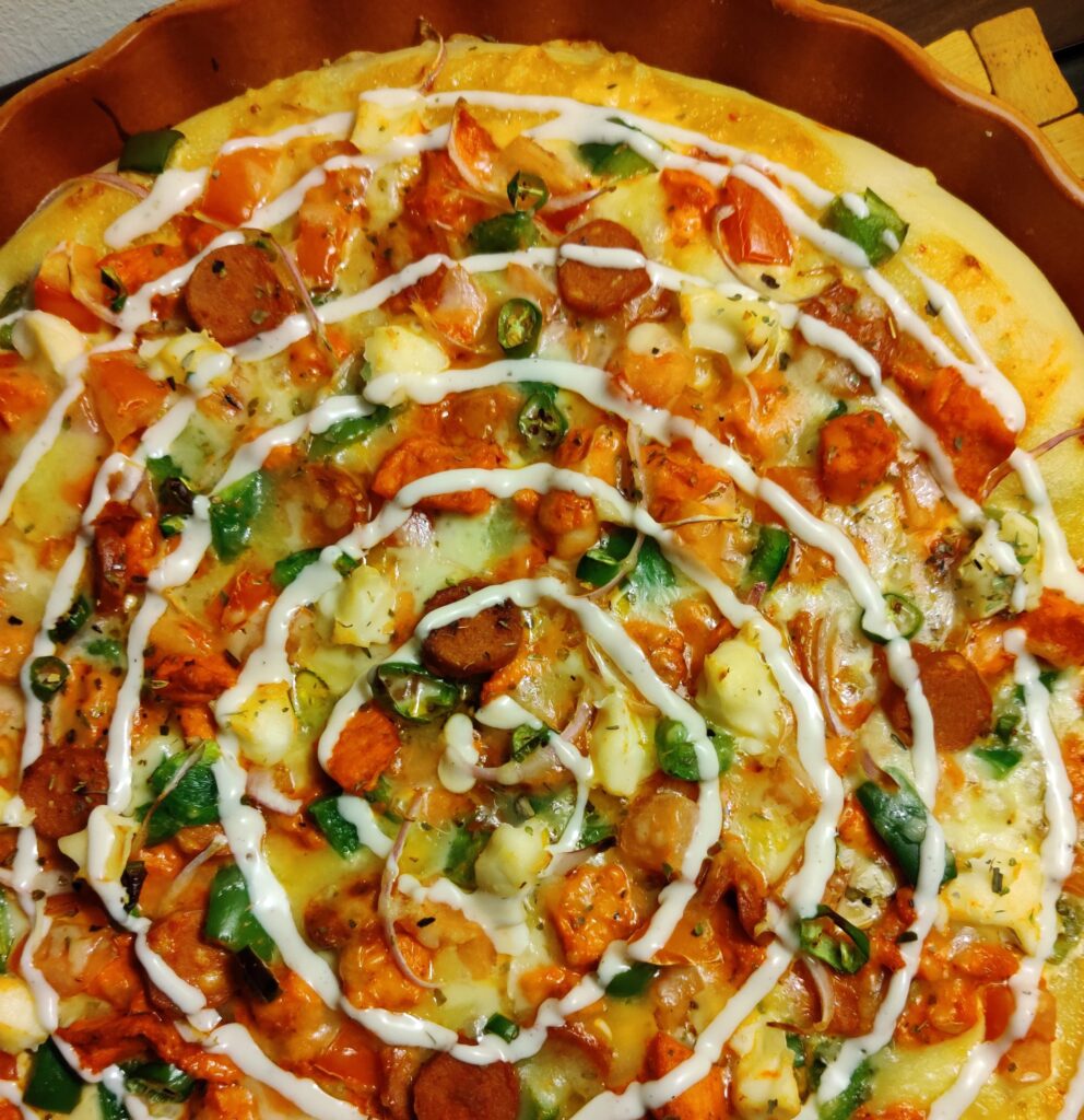 chicken tikka pizza