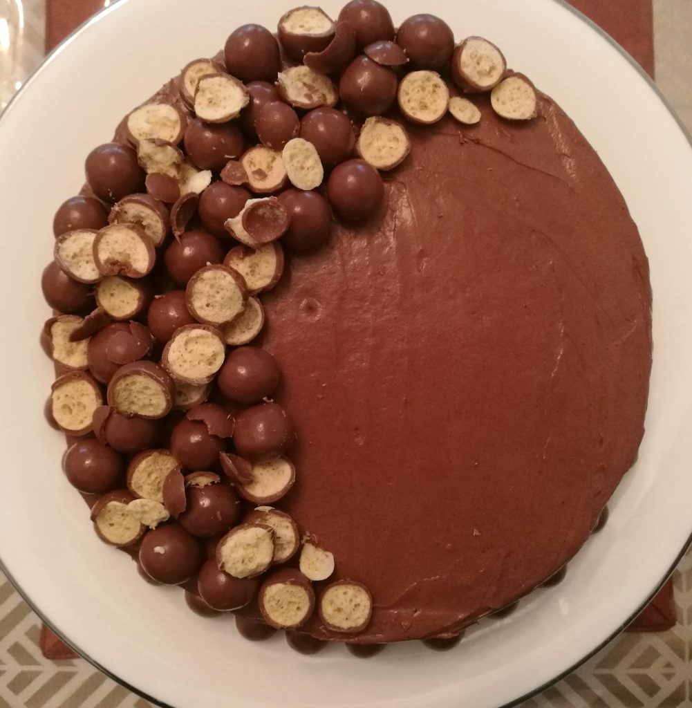 Chocolate Peppermint Malt Cake - Baking with Blondie