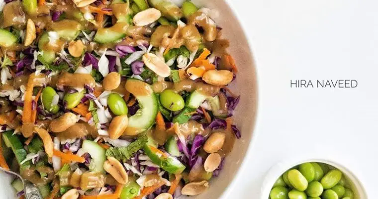 Thai Crunch Salad With Tangy Peanut Butter Dressing