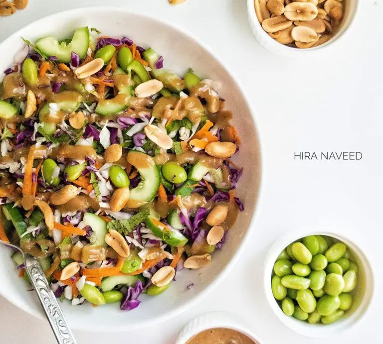 Thai Crunch Salad With Tangy Peanut Butter Dressing