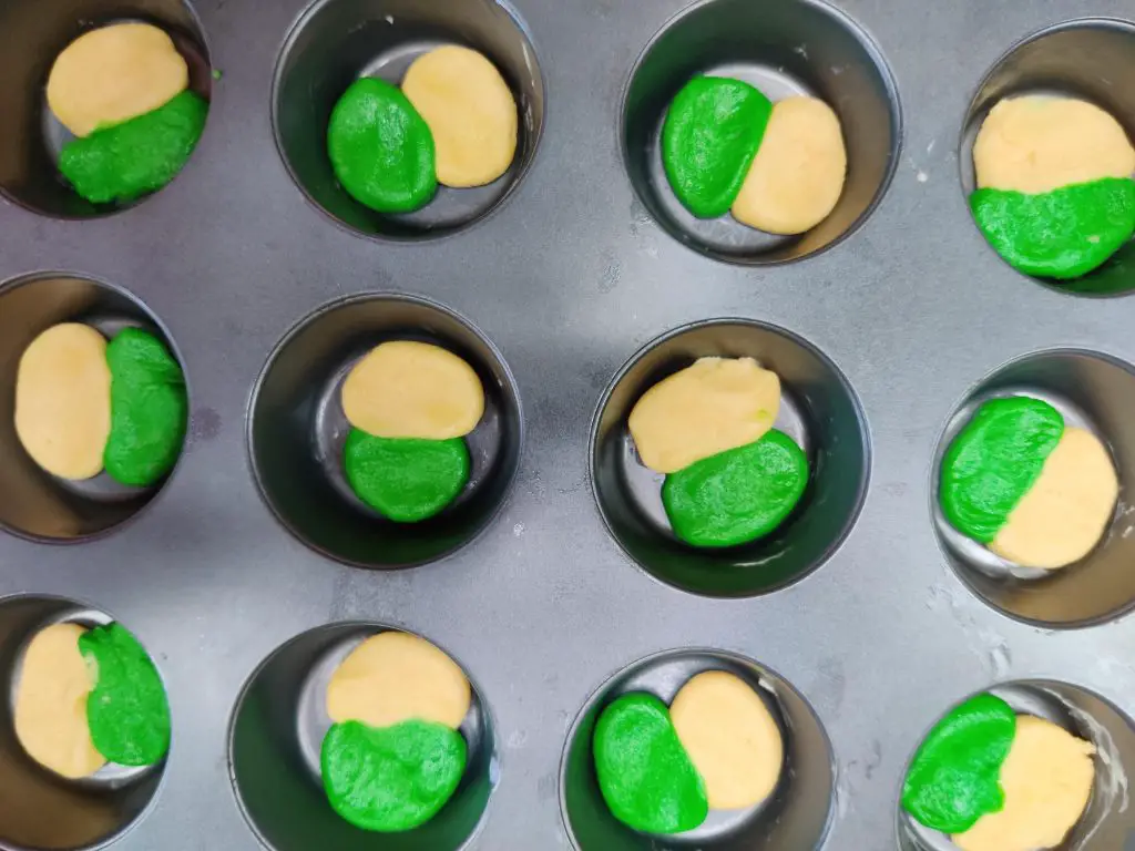green and white cookies