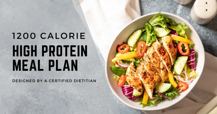 1200 Calorie High Protein Healthy Meal Plan