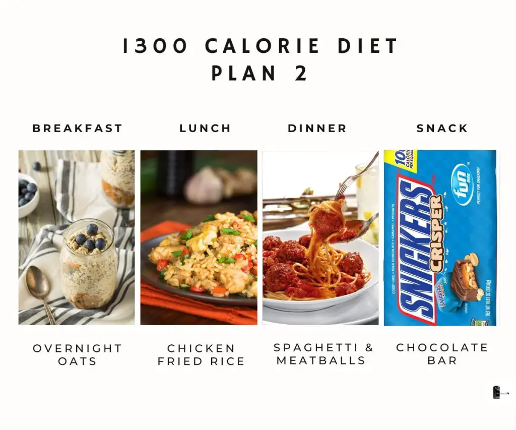 low calorie meal plan 1300 calories week 2