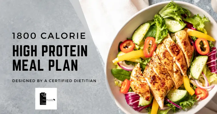 1800 Calorie Diet Meal Plan – High Protein (155g) From Whole Foods