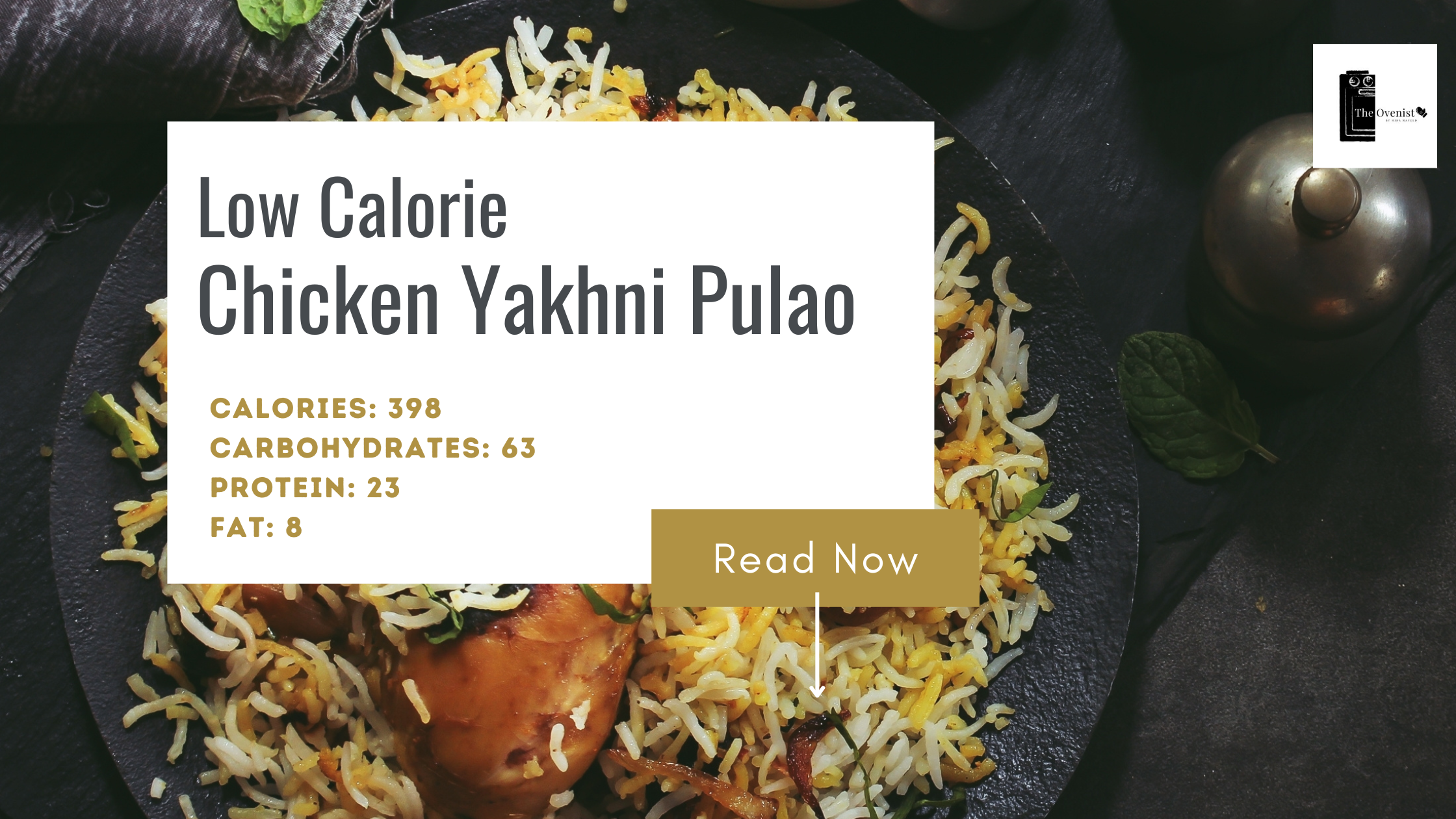 Low Calorie Chicken Yakhni Pulao