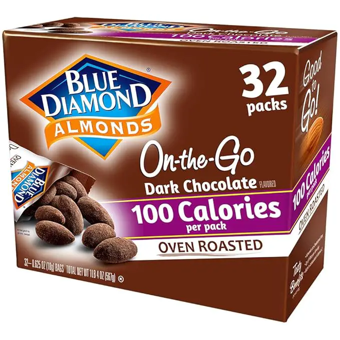 Dark chocolate blue diamond almonds 100 calories simple 1200 calorie meal plan