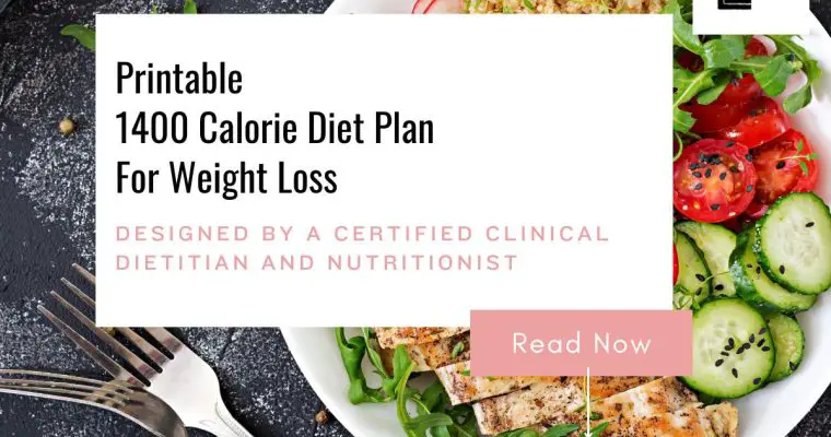 1400 Calorie Meal Plan PDF | 7-Day High Protein Printable Plan
