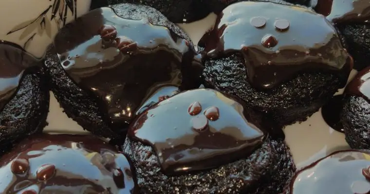 Mini Chocolate Cakes With Chocolate Sauce