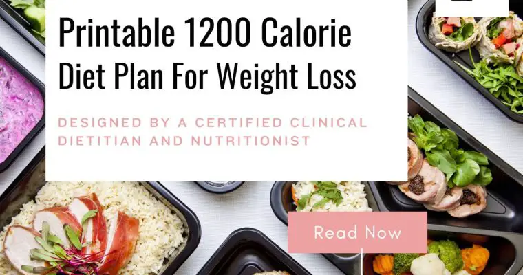 Printable 1200 Calorie Meal Plan | 7-Day High Protein Weight Loss