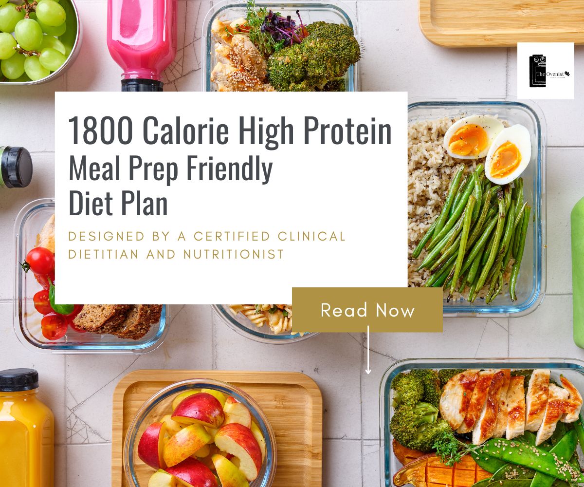 1800 Calories A Day Meal Plan | High Protein Meal Prep PDF