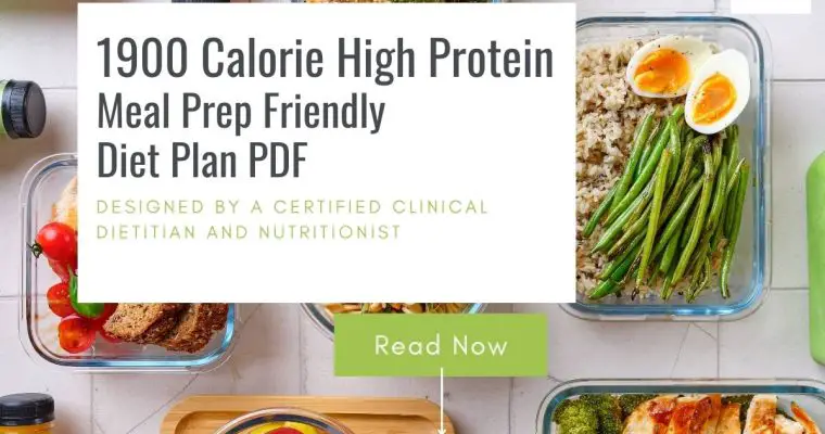 1900 Calorie Meal Plan High Protein PDF